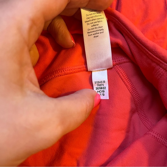 Athleta girl stash your treasures leggings fiery coral color size XL / 14 - Picture 7 of 9